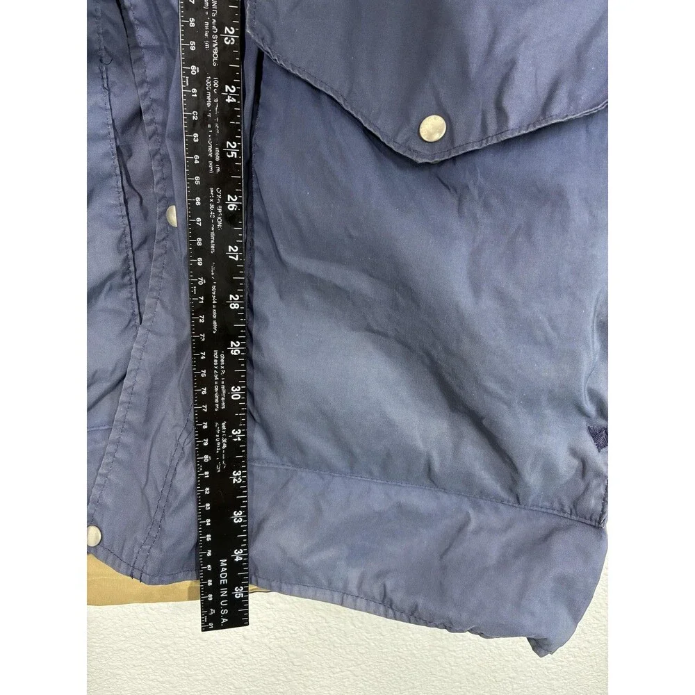 Vintage The North Face Coat Mens Large Blue Hooded Nylon Parka Winter 70s
